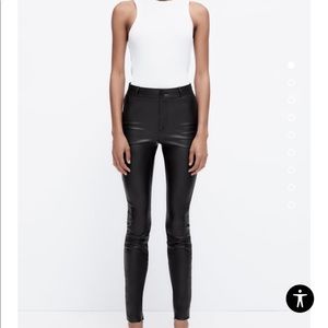 ZARA FAUX LEATHER LEGGINGS